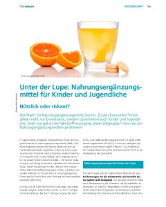 Titelbild Artikel Nahrungsergänzungsmittel für Kinder und Jugendliche