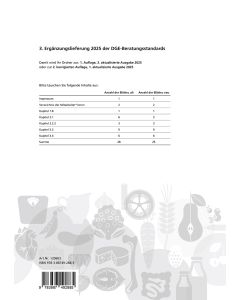 Titelbild 3. Ergänzungslieferung der DGE-Beratungsstandards