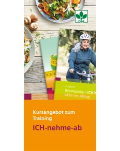 ICH-nehme-ab. Flyer zur Kursankündigung.