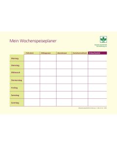 Mein Wochenspeiseplaner