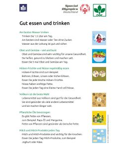 DGE-Empfehlungen in Leichter Sprache - Infoblatt