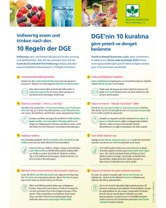 10 Regeln der DGE in Deutsch/Türkisch - Infoblatt