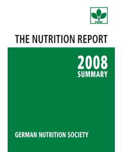 The Nutrition Report 2008 Summary