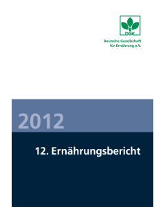 12. Ernährungsbericht 2012, Buch inkl. CD-ROM